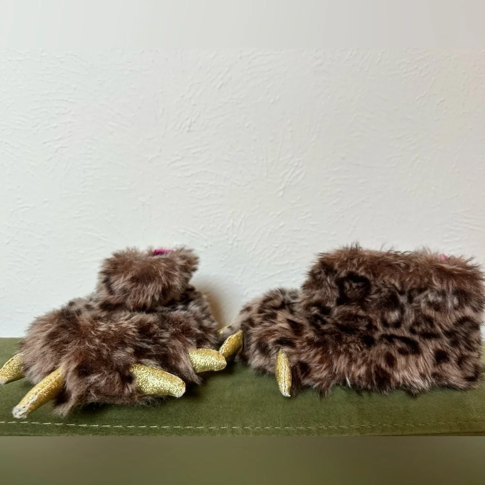 J. Crew Crewcuts Kids Monster Leopard Print Slippers